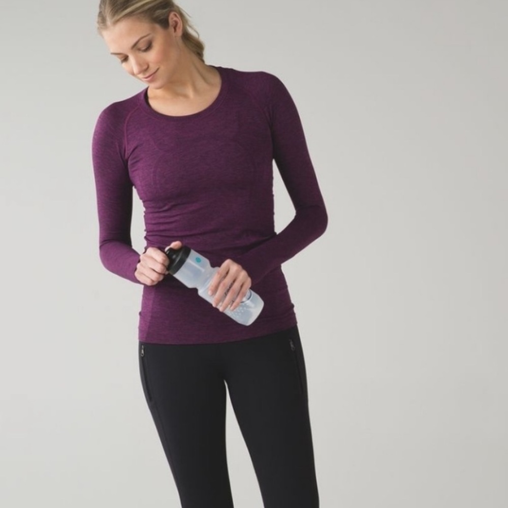 Lululemon Athletica Deep Purple Long Sleeve Tee